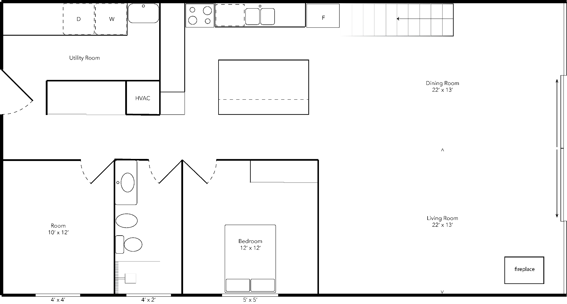 Loft 204 — The Executive Main level floor plan